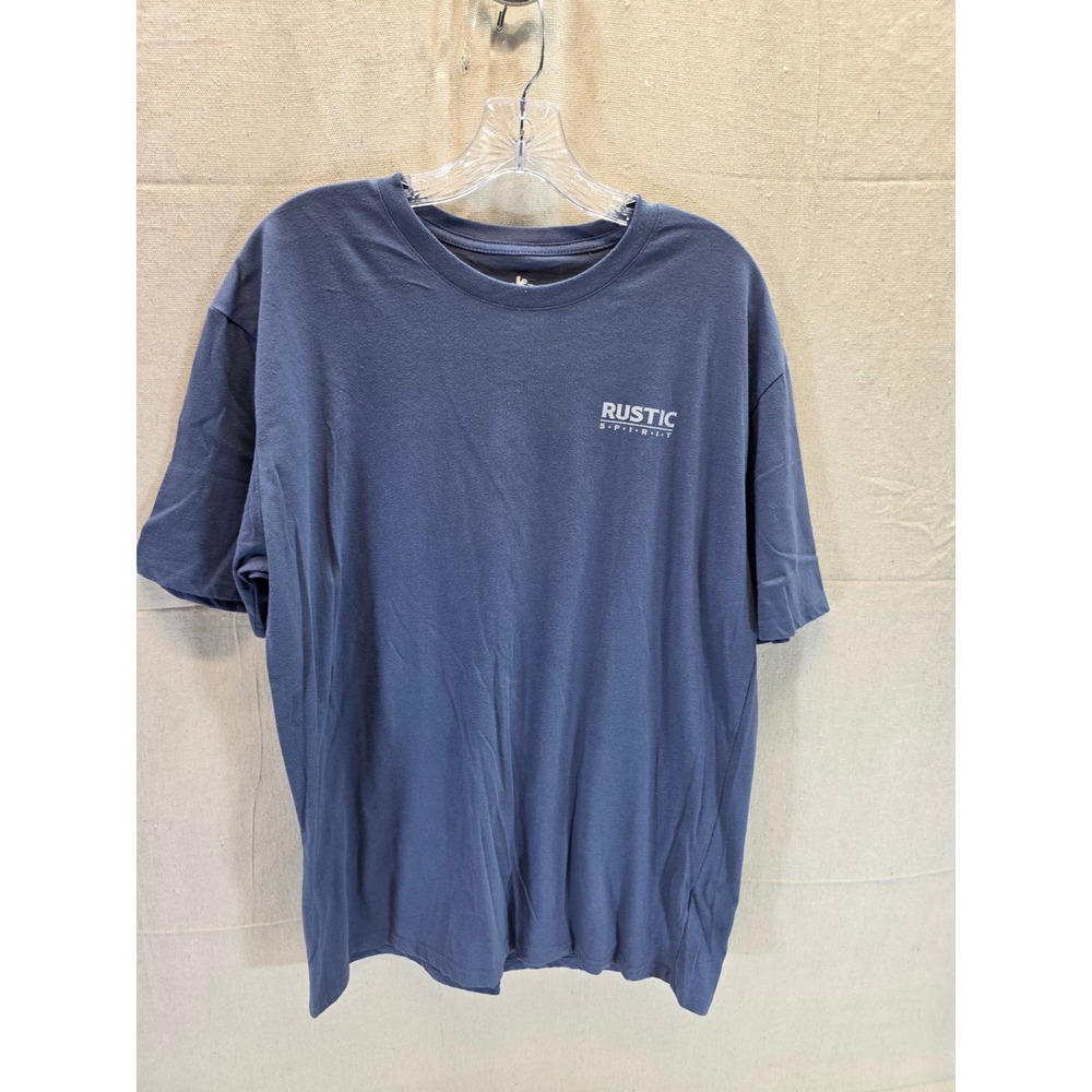 Rustic Spirit Mens Graphic T-Shirt Blue Cowboy Boot Snake Large RN133209‎